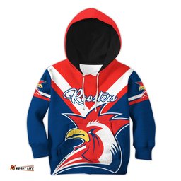 Custom Personalised Australia Roosters KID Hoodie Rugby