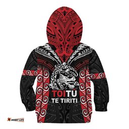 Aotearoa Mana Maori Kid Hoodie Toitu Te Tiriti