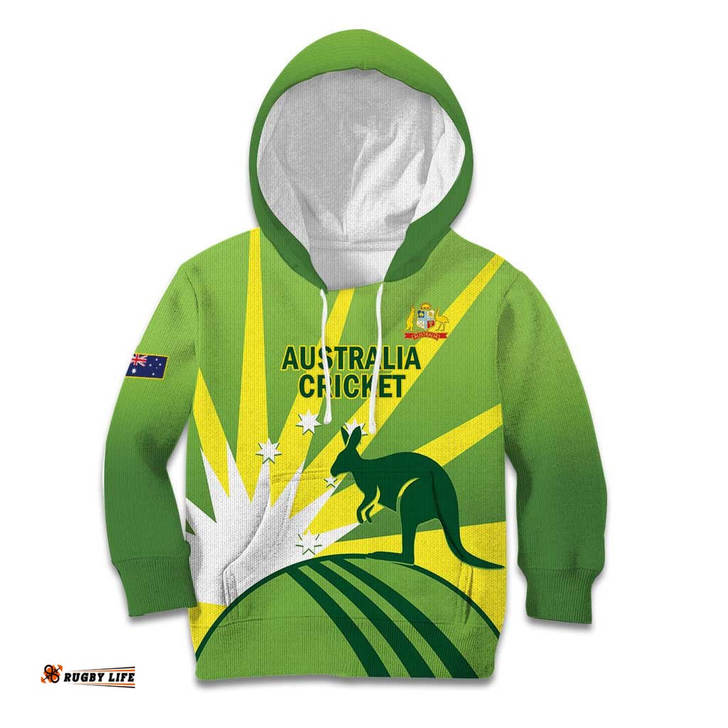 Custom Australia Cricket Kid Hoodie Go Champions Aussies