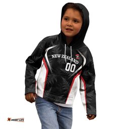 Custom New Zealand Silver Fern Softball Kid Hoodie Go Aotearoa