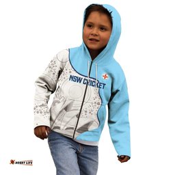 Custom New South Wales Cricket Kid Hoodie Go NSW Aboriginal Art