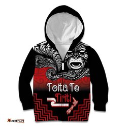 Aotearoa Toitu Te Tiriti Kid Hoodie New Zealand Honour the Treaty Fight Together