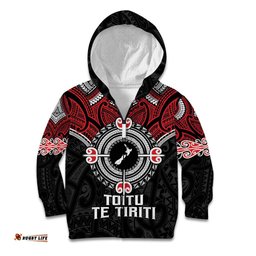 Aotearoa Proud To Be Maori Kid Hoodie New Zealand Fight Together