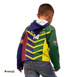 Custom Sri Lanka And Australia Cricket Kid Hoodie 2025 The Lions Baggy Greens Together