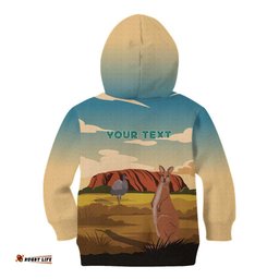 Australia Personalized Kid Hoodie Uluru Scenery
