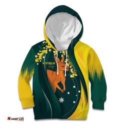 Australia Day Kid Hoodie Kangaroo National Color