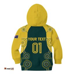 Custom Australia Cricket Kid Hoodie Aussies Champions