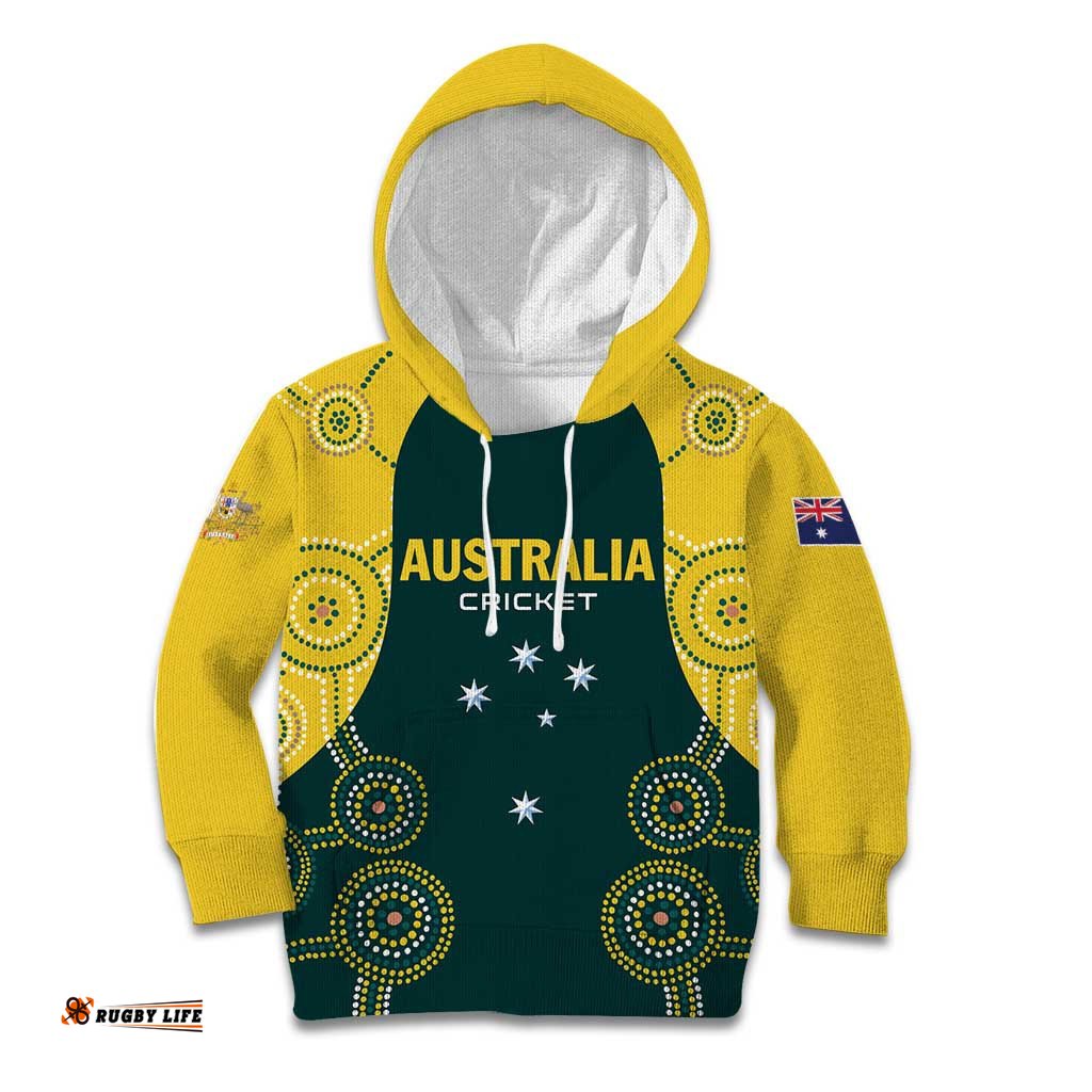 Custom Australia Cricket Kid Hoodie Aussies Champions
