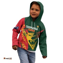 Custom Australia Tasmania Cricket Kid Hoodie Go Tasmanian Tigers Grunge Style