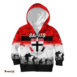 St Kilda Saints ANZAC Kid Hoodie Simple Style