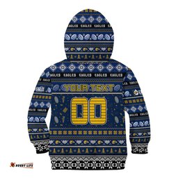 Personalized Eagles Football Xmas Kid Hoodie Australia AFL Mascot