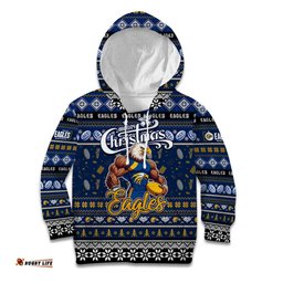 Personalized Eagles Football Xmas Kid Hoodie Australia AFL Mascot
