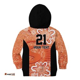Australian Scorchers Cricket Custom Kid Hoodie Minimalism Aboriginal