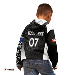 Personalised New Zealand Rugby Kid Hoodie Aotearoa World Cup Champions