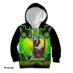 Personalised Australia Cancer Koala Zodiac Kid Hoodie Auz Astrology Aboriginal Green