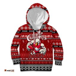 Personalized Swans Football Xmas Kid Hoodie Australia AFL Mascot