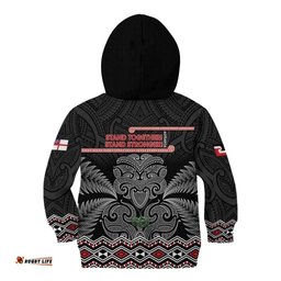 Aotearoa Toitu Te Tiriti Kid Hoodie Stand Together! Stand Stronger! NZ Tiki