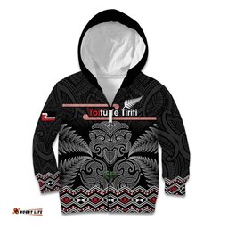 Aotearoa Toitu Te Tiriti Kid Hoodie Stand Together! Stand Stronger! NZ Tiki