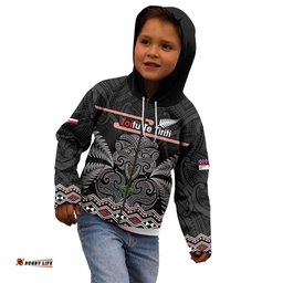 Aotearoa Toitu Te Tiriti Kid Hoodie Stand Together! Stand Stronger! NZ Tiki