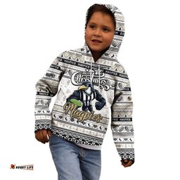 Personalized Magpies Football Xmas Kid Hoodie Australia AFL Mascot