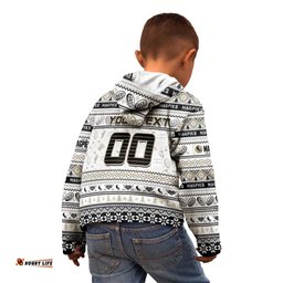 Personalized Magpies Football Xmas Kid Hoodie Australia AFL Mascot