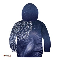 New Zealand Galaxy Fern Kid Hoodie