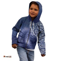 New Zealand Galaxy Fern Kid Hoodie