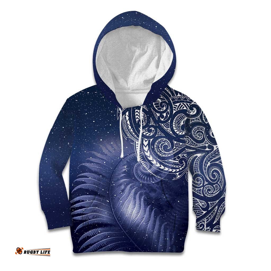 New Zealand Galaxy Fern Kid Hoodie