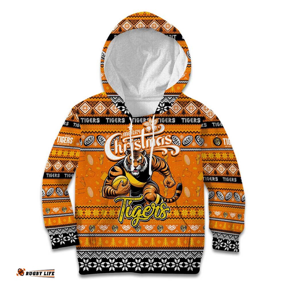 Personalized Tigers Football Xmas Kid Hoodie Australia AFL Mascot