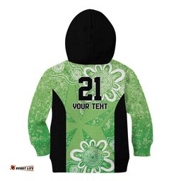 Australian Stars Cricket Custom Kid Hoodie Minimalism Aboriginal