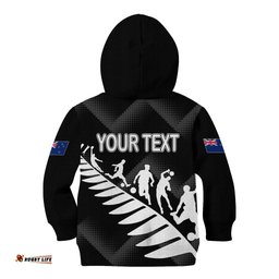 Personalised New Zealand Football Ferns Kid Hoodie Women World Cup Sporty Vibes