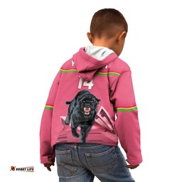 Custom Australia Day Panthers Kid Hoodie NRL 2024 Sydney Opera House With Map Pink