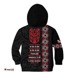 Aotearoa Toitu Te Tiriti Kid Hoodie Honour The Treaty Maori Haka