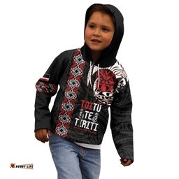 Aotearoa Toitu Te Tiriti Kid Hoodie Honour The Treaty Maori Haka