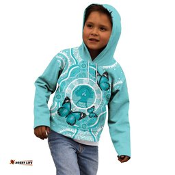 Australia Cervical Cancer Awareness Month Kid Hoodie Brave Strong Butterfly Aboriginal Art