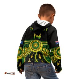 Personalised Australia Soccer Kid Hoodie Aboriginal Go Matildas World Cup