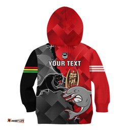 Personalised Panthers And Dolphins Kid Hoodie Sporty Version