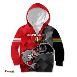 Personalised Panthers And Dolphins Kid Hoodie Sporty Version