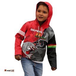 Personalised Panthers And Dolphins Kid Hoodie Sporty Version