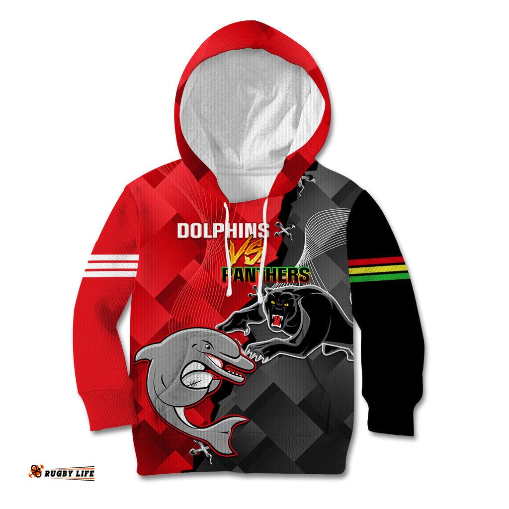 Personalised Panthers And Dolphins Kid Hoodie Sporty Version