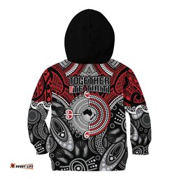Aotearoa and Australia Kid Hoodie New Zealand Honour The Treaty Ake!Ake!Ake!