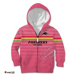 Penrith Panthers Rugby Kid Hoodie The Riff Est 1966 Pink Sporty