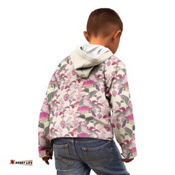 Pink Cockatoo Australia Kid Hoodie Tropical Flowers Seamless Pattern