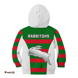 Rabbitohs Rugby Kid Hoodie Go Souths 1908 Sporty Style White