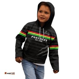 Penrith Panthers Rugby Kid Hoodie The Riff Est 1966 Black Sporty