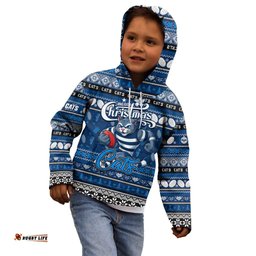 Personalized Cats Football Xmas Kid Hoodie Australia AFL Mascot