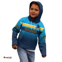Personalised Titans Rugby Kid Hoodie Gold Coast 2007 Sporty Style