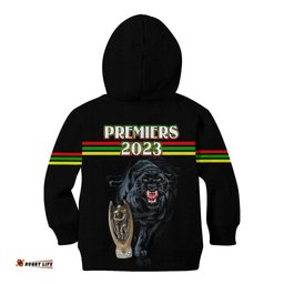 Panther Premierships Kid Hoodie Go Champions Black Simple Style