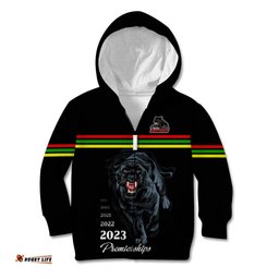 Panther Premierships Kid Hoodie Go Champions Black Simple Style