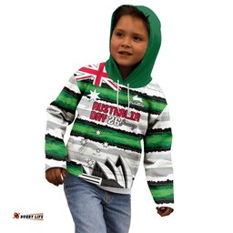 NRL Rabittohs Australia Day Custom Kid Hoodie Sydney Opera House Glory Glory